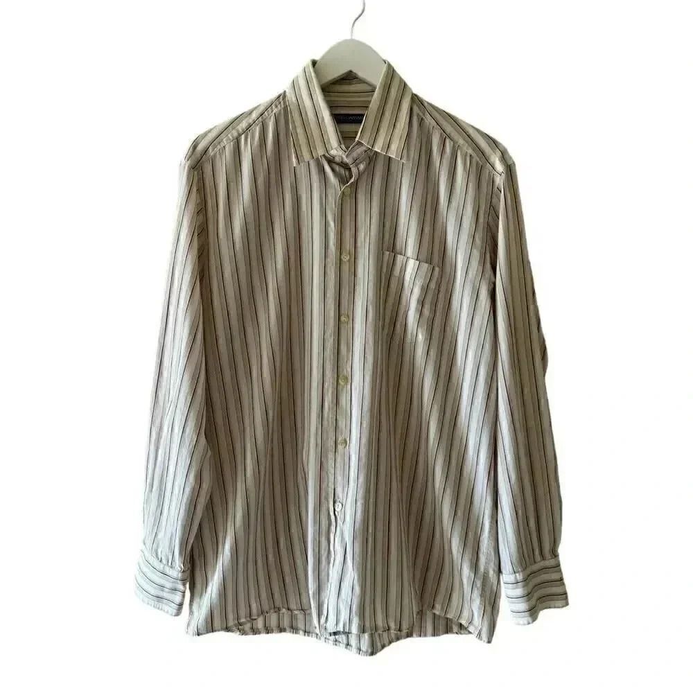Dolce & Gabbana Regular Stripe Shirt Made in Italy Long Sleeves L (16/41 #1856)